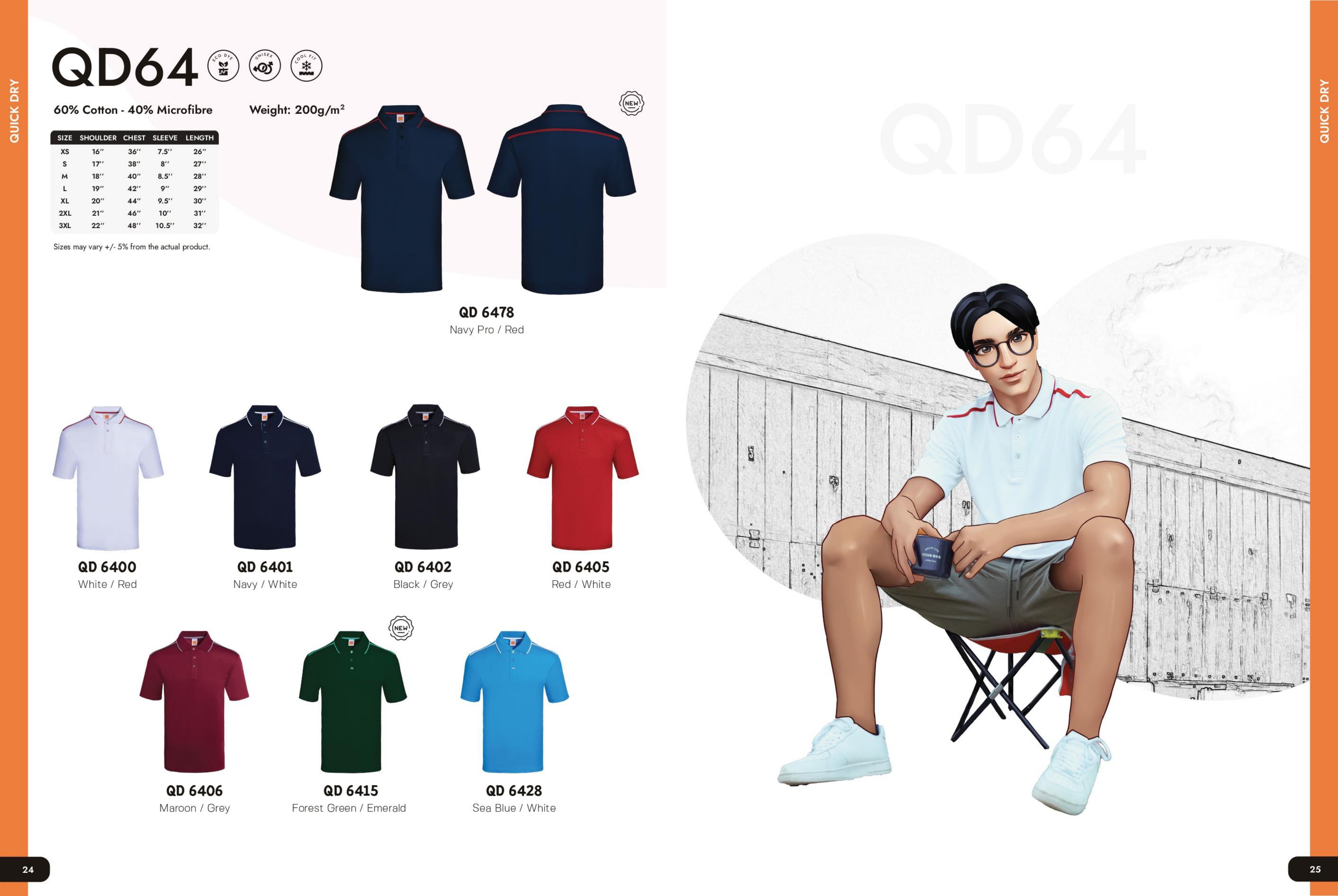 QD 6406 - Malaysia Custom Uniform & T-shirt