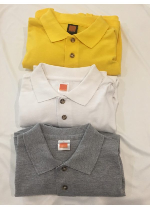 Honeycomb Long Sleeve CVC Polo Shirt - Image 4
