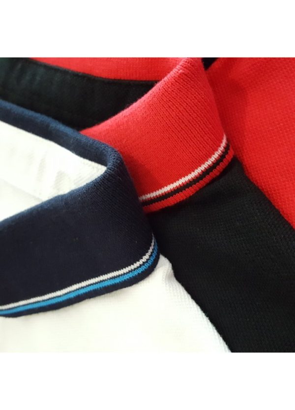 Honeycomb CVC Polo Shirt Tipped Collar and Cuff - Image 4
