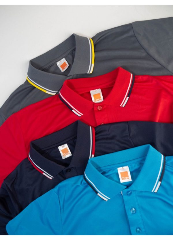 Quick Dry Polo Shirt Tipped Collar and Cuff - Image 5