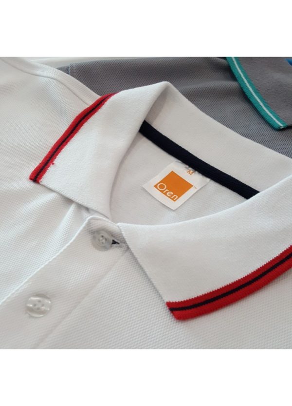 Quick Dry CVC Tipped Collar and Cuff Polo Shirt - Image 3