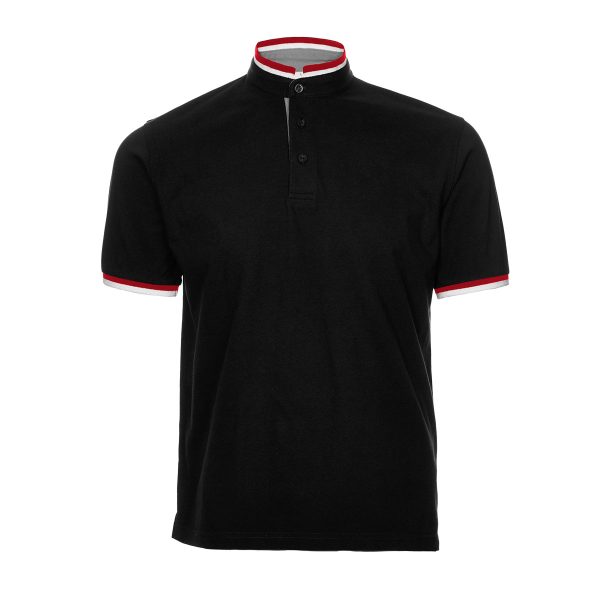 Honeycomb CVC Stand Collar Polo Shirt