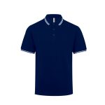 Honeycomb CVC Polo Shirt Tipped Collar and Cuff