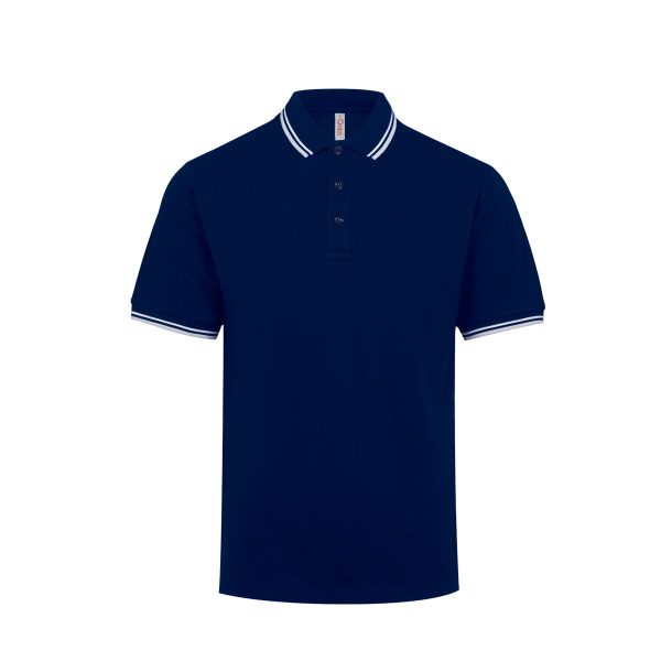 Honeycomb CVC Polo Shirt Tipped Collar and Cuff