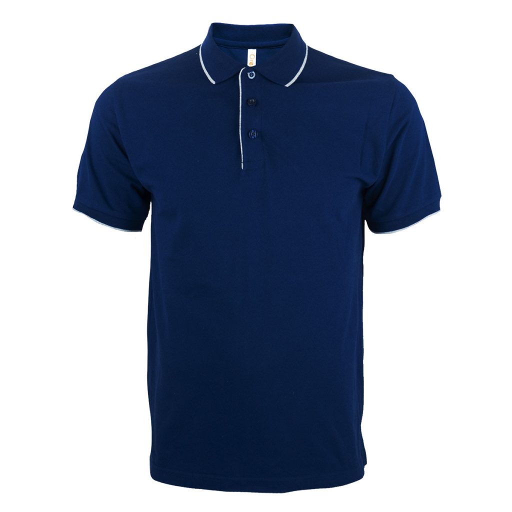 Honeycomb CVC Polo Shirt Tipped Collar and Cuff