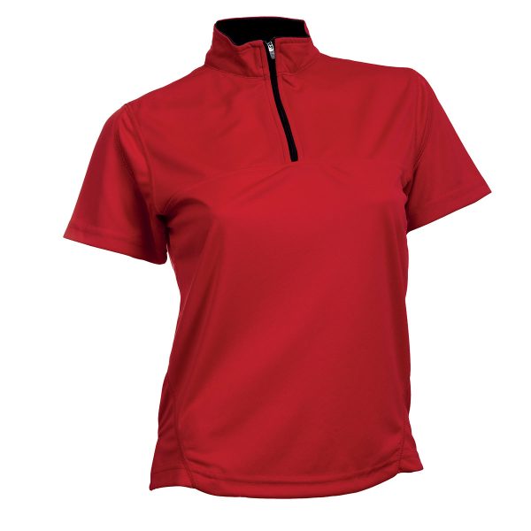 Quick Dry Female Half-Zip Mock Neck Shirt