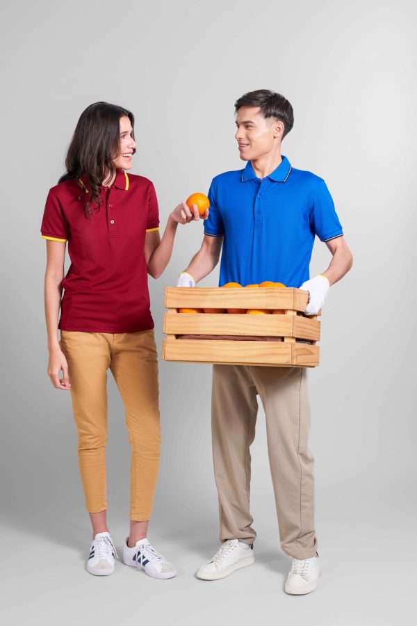 Quick Dry CVC Tipped Collar and Cuff Polo Shirt - Image 5