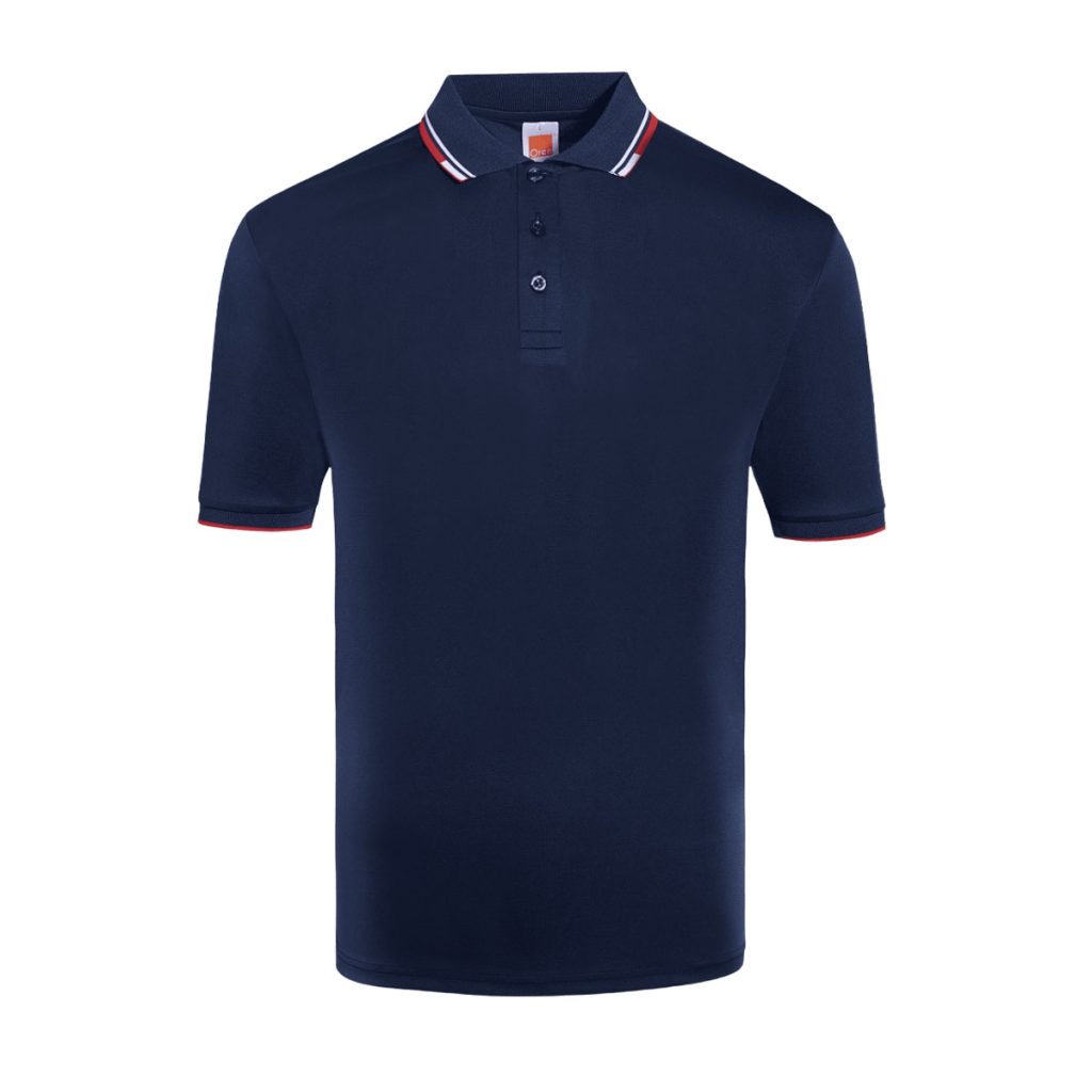 Quick Dry Polo Shirt Tipped Collar and Cuff