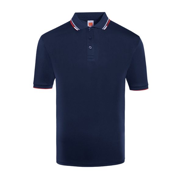 Quick Dry Polo Shirt Tipped Collar and Cuff