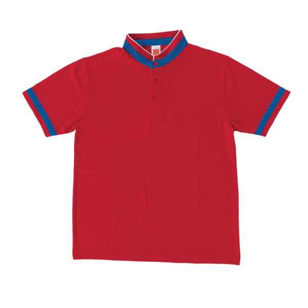 Honeycomb CVC Stand Collar Polo Shirt - Image 3