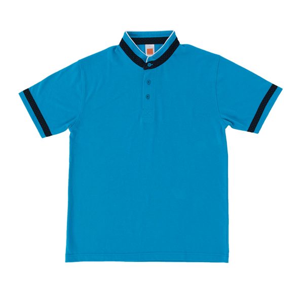 Honeycomb CVC Stand Collar Polo Shirt - Image 4