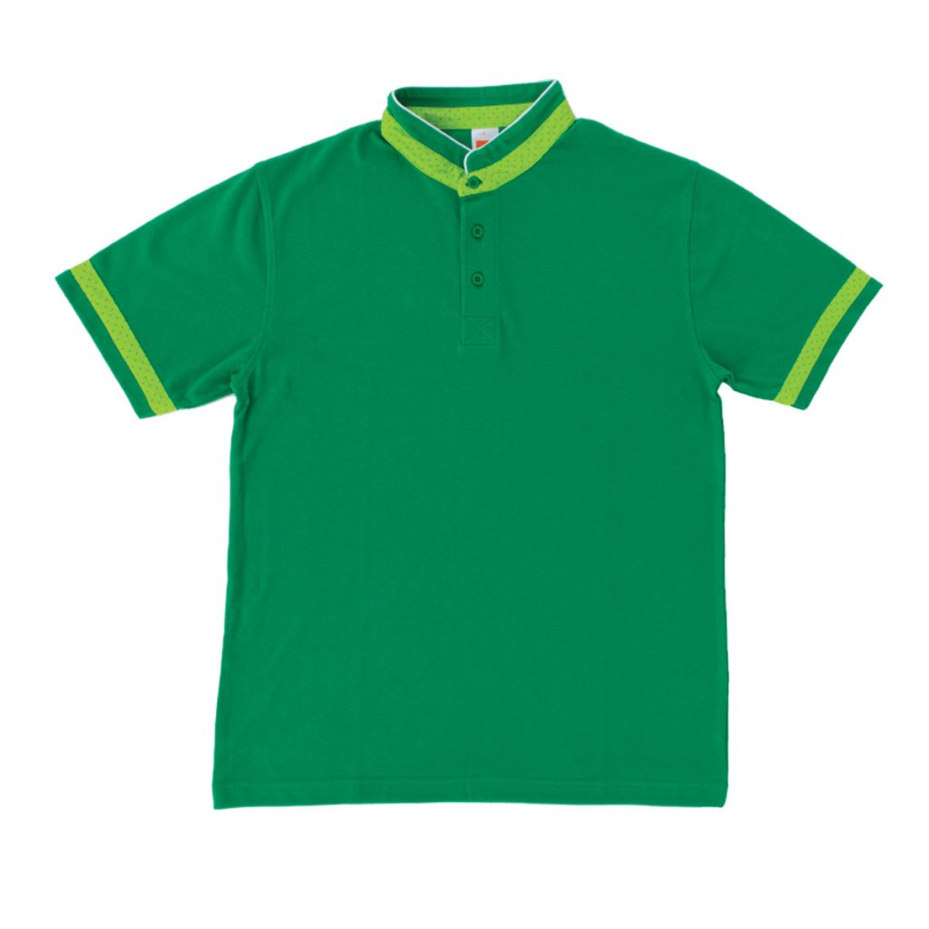 Honeycomb CVC Stand Collar Polo Shirt
