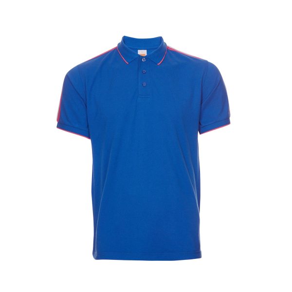 Honeycomb CVC Polo Shirt Tipped Collar and Cuff - Image 4