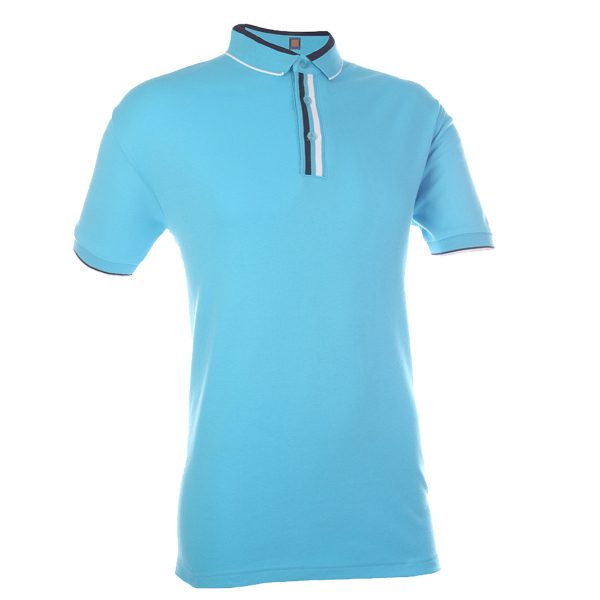 Cotton Interlock CVC Tipped Polo Shirt - Image 3