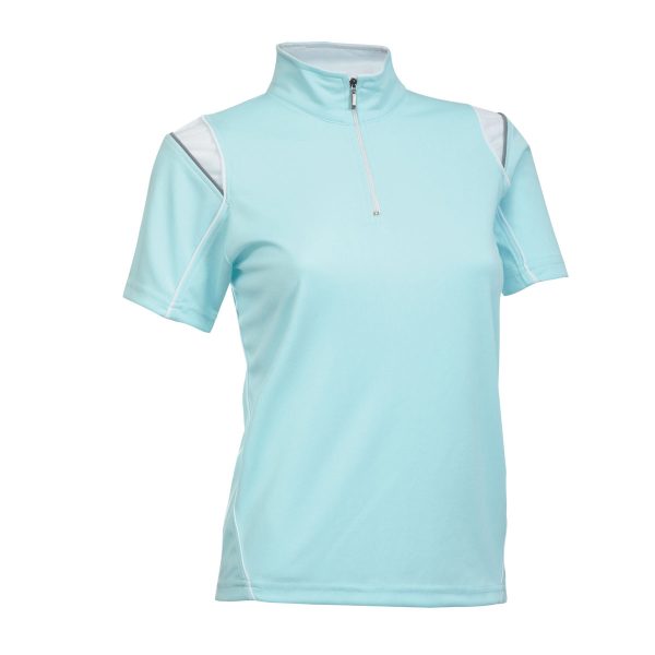Quick Dry Female Half-Zip Mock Neck Shirt - Image 3