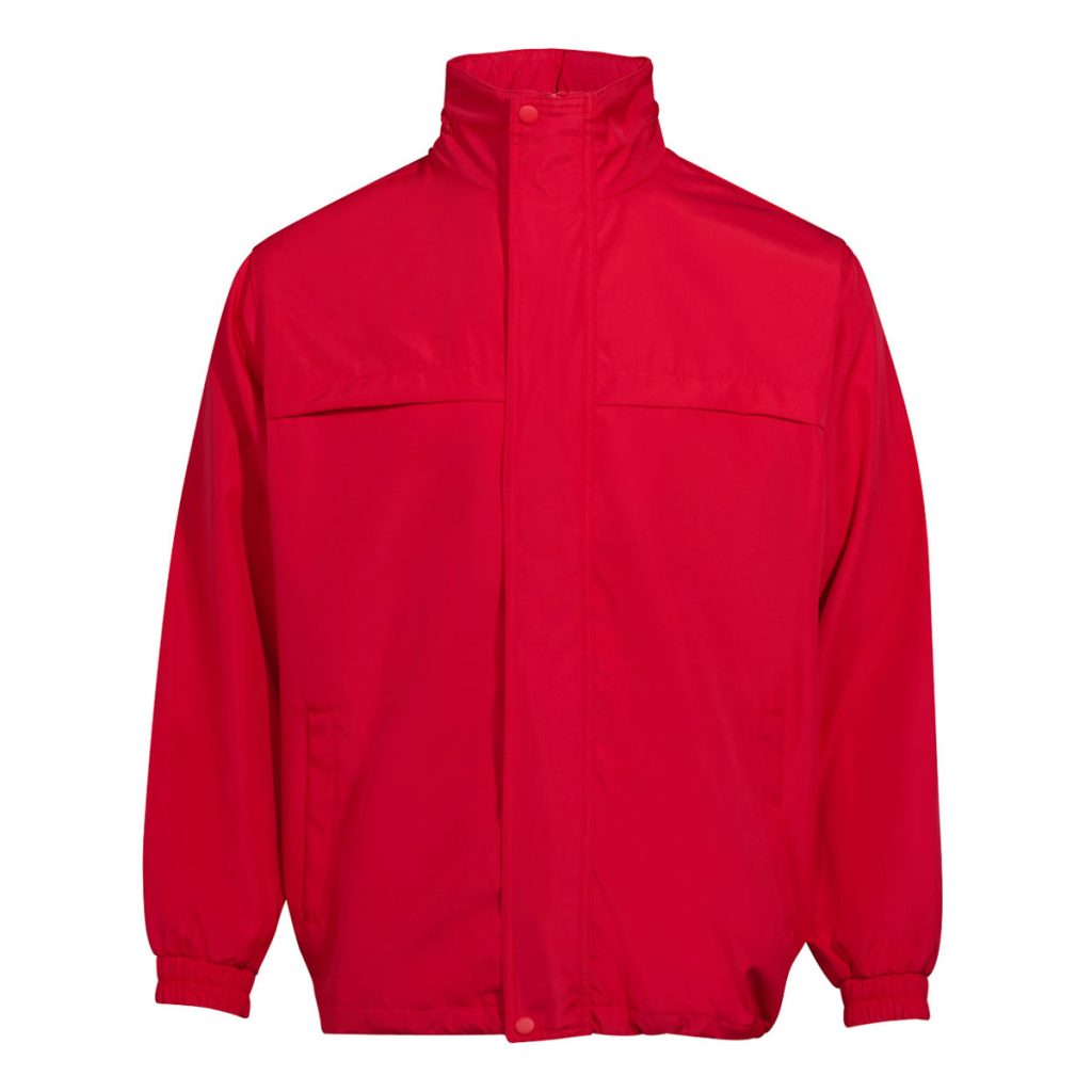 Full-Zip Windbreaker Jacket with Hidden Hoodie